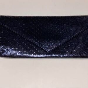 Black Envelope Clutch Bag - Women's Evening Handbag